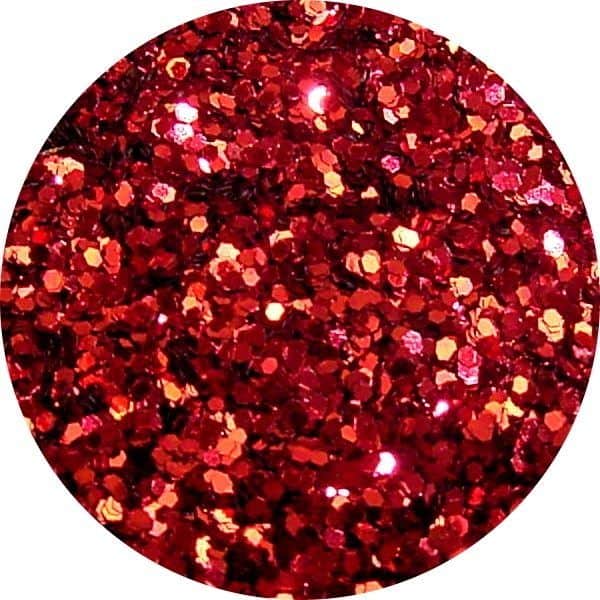 Perfect Nails Red Solvent Stable Glitter 0.015Hex