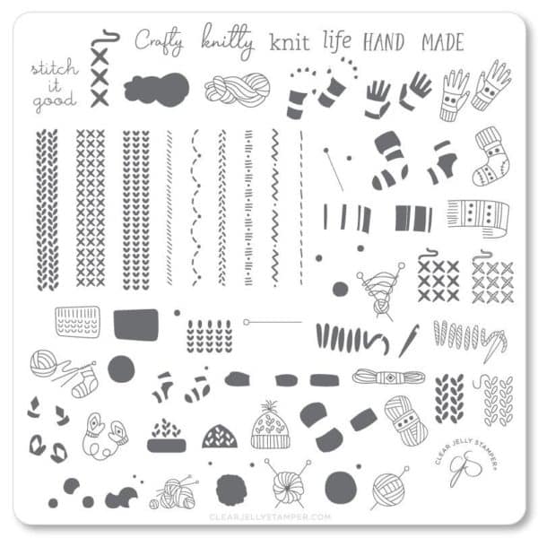 Eat, Sleep, Yoga, Repeat nail stamping plate by Clear Jelly Stamper,  available at .