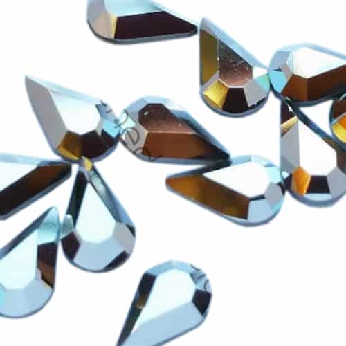 Swarovski Tear Drop – Light Chrome – Flat Back