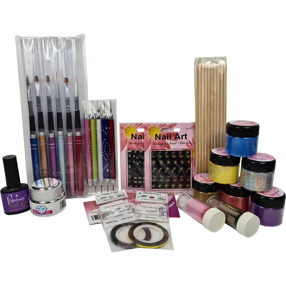 Amazon.com: FANDAMEI Nail Art Kit, Nail Design Tools Kit with Nail Art  Brushes, Nail Dotting Tools,Fine Glitter,Nail Butterfly, Nail Heart Glitter  Sequins, Nail Foil Flakes, Nail Art Rhinestones, Nail Dust Brush :